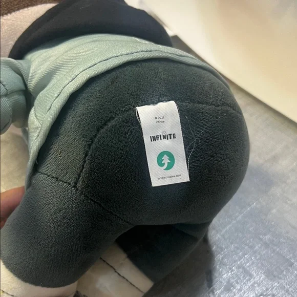 Charming Plush Toy with Brown Hair and Green Jacket - Picture 2 of 5